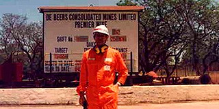 Suresh Hathiramani at De Beers Kimberley Mine 1992
