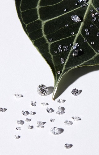 Natural rough diamond before cutting and polishing