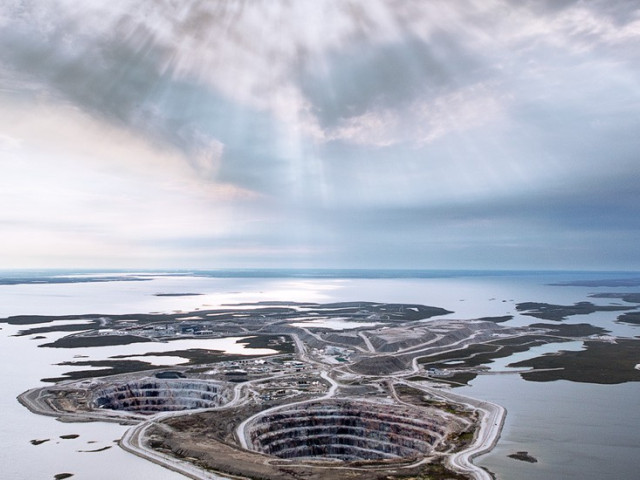 Aerial View Ekati Diamond Mines Canada